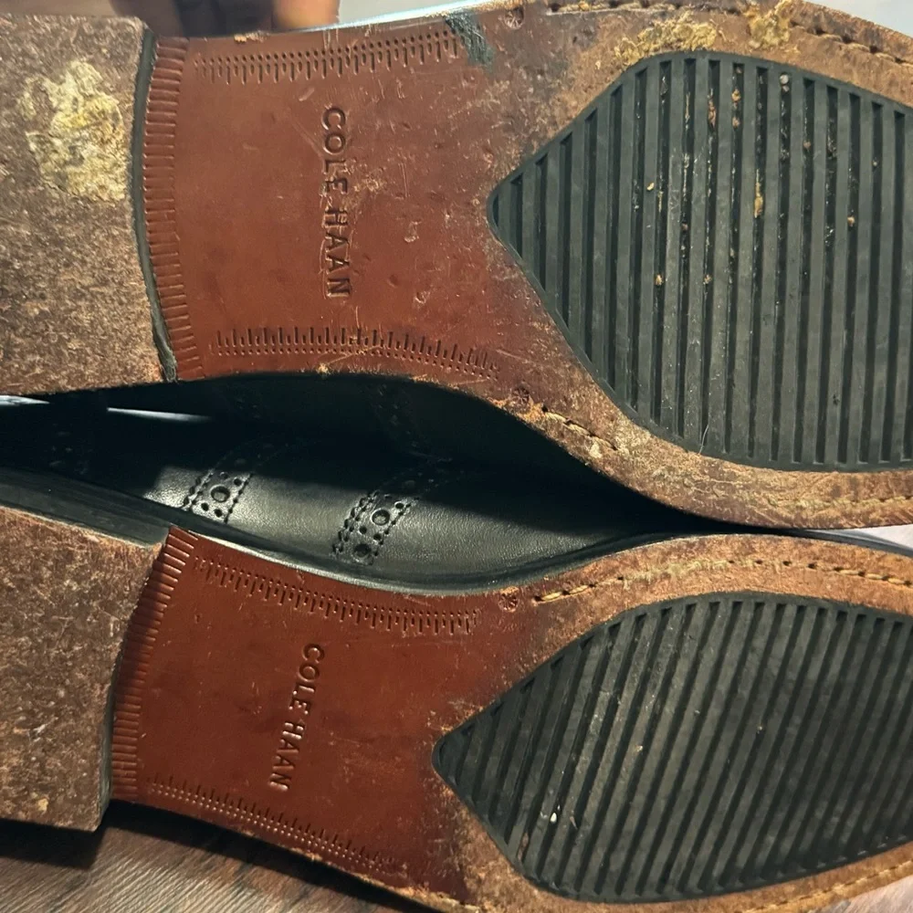 Cole Haan Black Wingtip Dress Shoes Size 12M